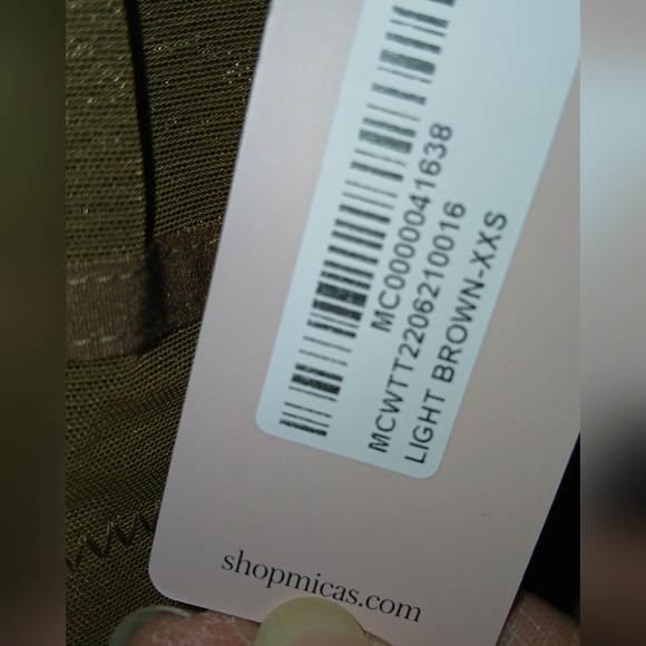 Mica's women's XXS carmel brown corset top NWT - Picture 4 of 5